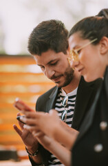 Looking at theirs phones