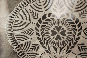 Vintage Slavic pattern cut out of thin paper.