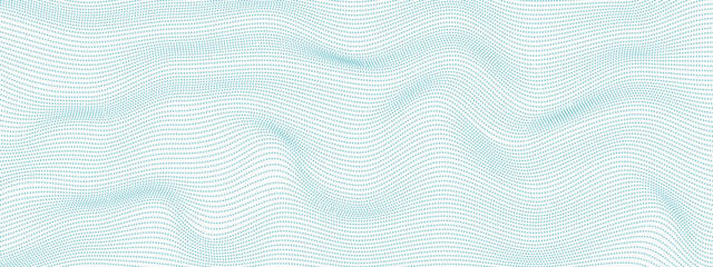 monochrome thin light blue dots in linear abstract curved wavy vertical pattern for background, wallpaper, banner, label etc. vector design