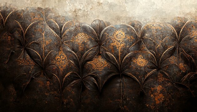 Dark ornamental eastern europe texture background design