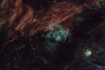 Beautiful shot of the Nebula in Cygnus in a starry night sky