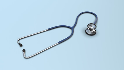 Stethoscope healthcare and medical 3d illustration