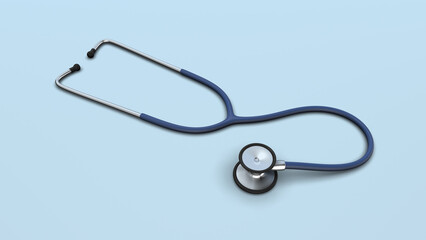 Stethoscope healthcare and medical 3d illustration