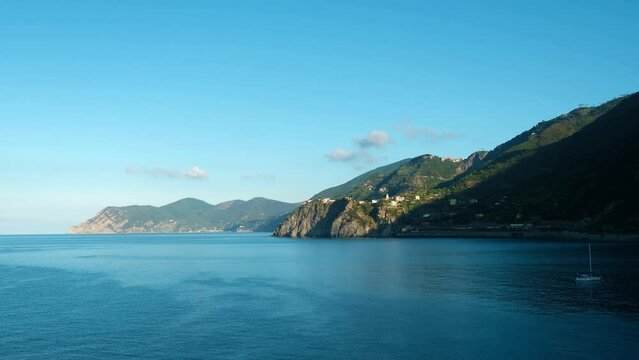 Coastline Of The Italian Rivera Cinque Terre Time Lapse.