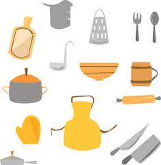 set of kitchen tools