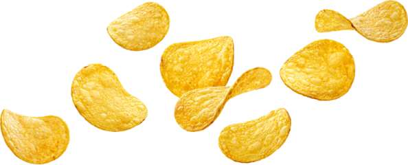 Natural potato chips isolated 