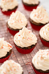 Chocolate peppermint cupcakes