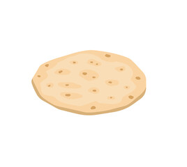 Pita bread. Ingredient for making kebabs and burritos. Unleavened wheat cake