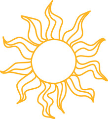 Hand drawn sun