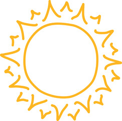 Hand drawn sun