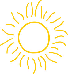 Hand drawn sun