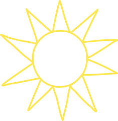 Hand drawn sun
