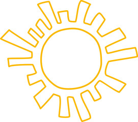 Hand drawn sun