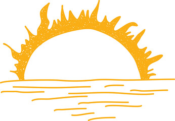 Hand drawn sun