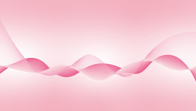 Abstract colorful pink line wave background for design. Line flow design texture.