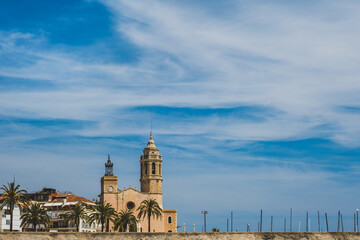 Views of Church of St. Bartholomew and Santa Tecla Sitges