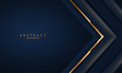 dark blue luxury premium background and gold line.