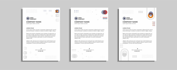 modern corporate letterhead template design