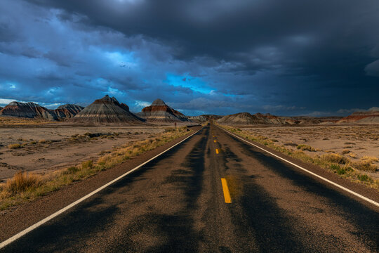 Storm at Arizona's Painted Desert