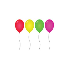 Realistic balloons vector art and graphics