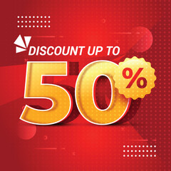 Discount up to 50% background design for promotional product