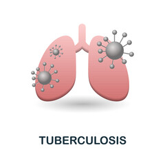 Tuberculosis icon. 3d illustration from deseases collection. Creative Tuberculosis 3d icon for web design, templates, infographics and more