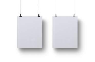 Poster 50 x 60 Hanging Bulldog Clip Set