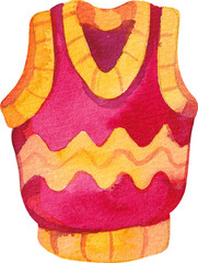 Warm knitted vest