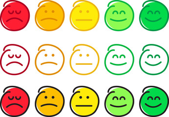 vector  mood emoji icons