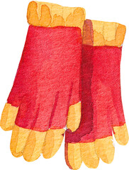 Red watercolor towels