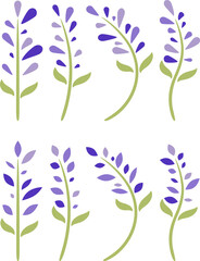 vector lavender violet flowers