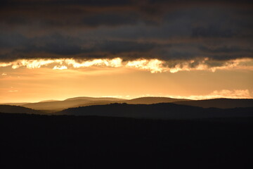 A sunrise on an autumn morning, Sainte-Apolline, Québec, Canada