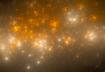 Fantastic abstract background from stars and galactic in space. Fractal art.