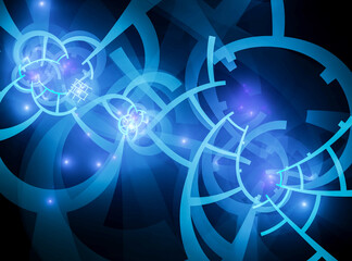 Technological textured background. Fractal graphics. Science and technology concept.