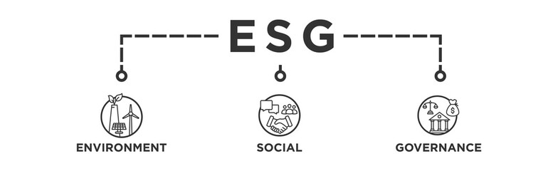 ESG banner web icon vector illustration for Environment Social Governance	