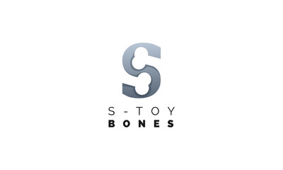 Creative design initials letter s dog Bone vector template