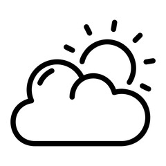 cloudy line icon