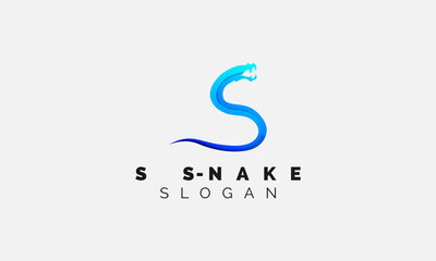 Snake Letter S Gradient Logo design