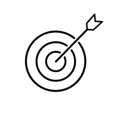 Goal icon in line style. target vector. Good for target marketing and project growth. Vector illustration on a white background