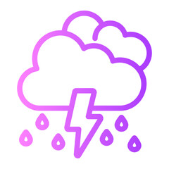 thunderstorm gradient icon
