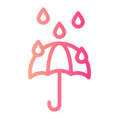 umbrella gradient icon