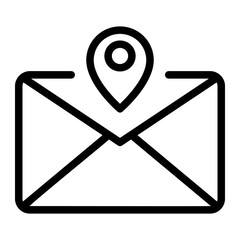navigate email line icon