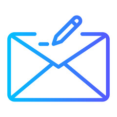 edit mail gradient icon