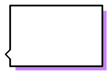 Obraz premium 四角吹き出し 紫