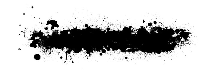 Long black blob. Vector illustration