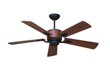 Electric ceiling fan isolated.