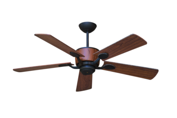 Electric ceiling fan isolated.