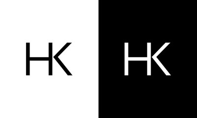 letter hk logo design - obrazy, fototapety, plakaty