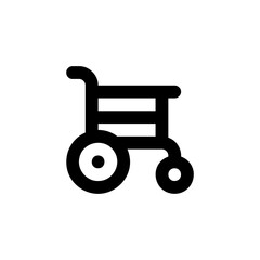 Wheelchair Line Vector Icon. Wheelchair for people with disabilities symbol
