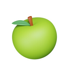 green apple isolated on white
